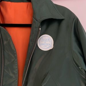 Tiger of Sweden Jeans Green Satin Jacket